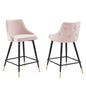 Adorn Performance Velvet Counter Stool Set of 2 by Modway