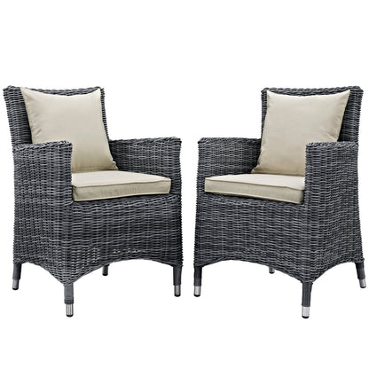 Summon 2 Piece Outdoor Patio Sunbrella¨ Dining Set by Modway