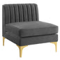 Triumph Channel Tufted Performance Velvet Armless Chair by Modway