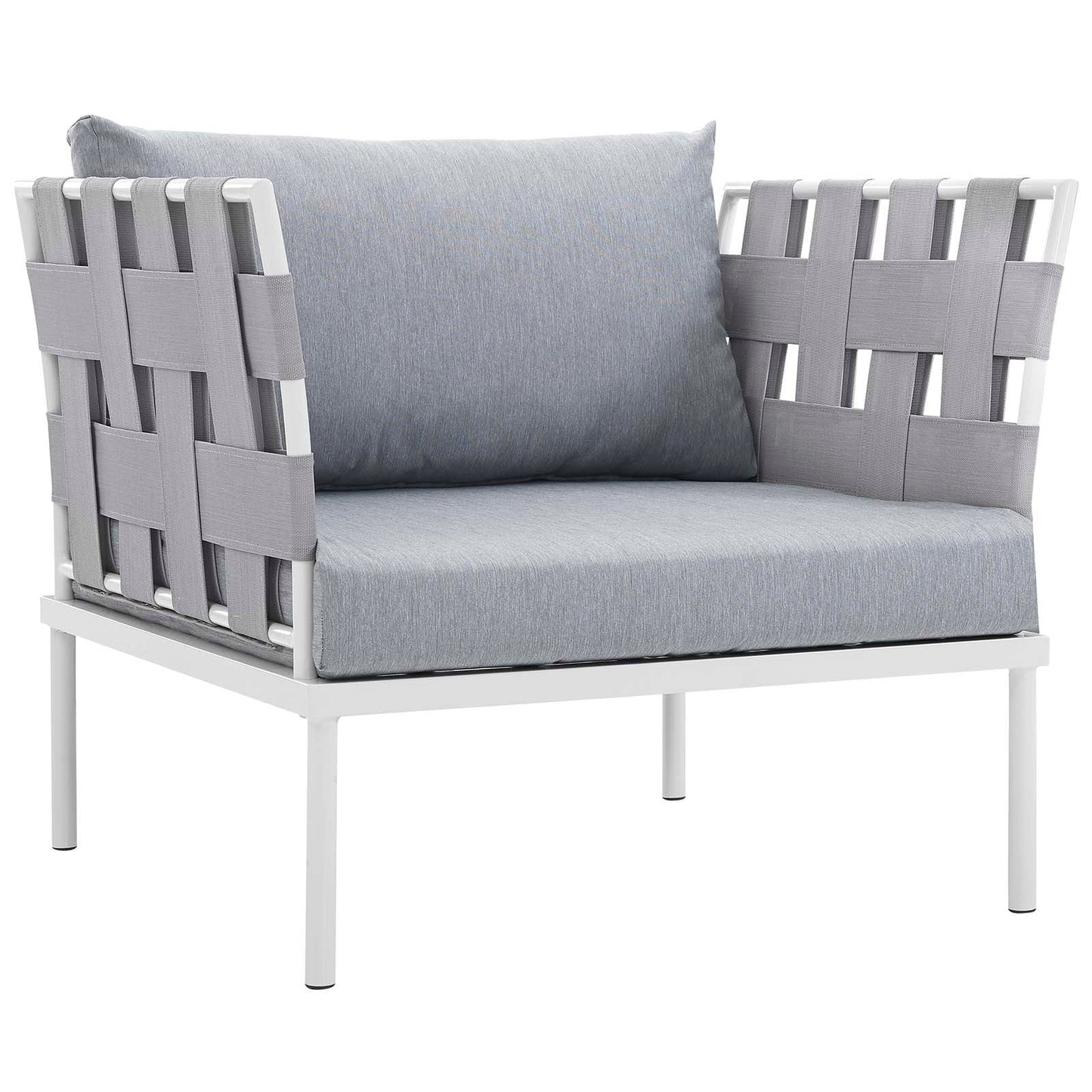Harmony 7 Piece Outdoor Patio Aluminum Sectional Sofa Set by Modway