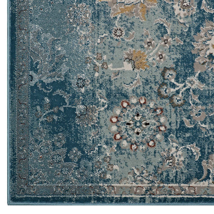 Cynara Distressed Floral Vintage Medallion 8x10 Area Rug by Modway