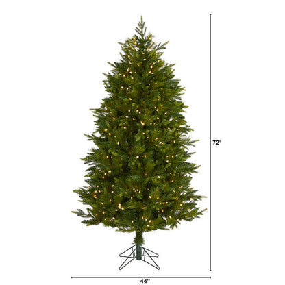6' Hartford Fir Artificial Christmas Tree w/250 Warm (Multifunction LED Lights