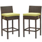 Conduit Outdoor Patio Wicker Rattan Bar Stool Set of 2 by Modway