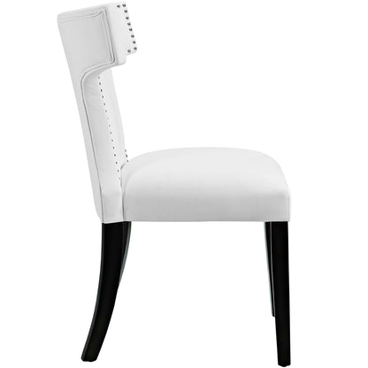 Curve Vegan Leather Dining Chair by Modway