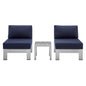 Shore 3 Piece Sunbrella¨ Fabric Outdoor Patio Aluminum Set by Modway