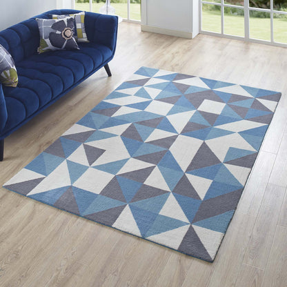 Kahula Geometric Triangle Mosaic 5x8 Area Rug by Modway
