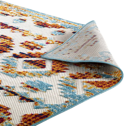 Reflect Takara Abstract Diamond Moroccan Trellis 5x8 Indoor and Outdoor Area Rug by Modway