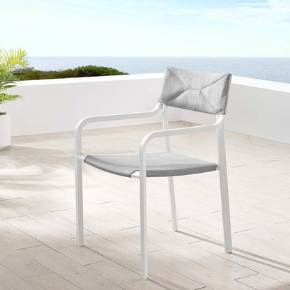 Raleigh Stackable Outdoor Patio Aluminum Dining Armchair by Modway