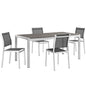 Shore 5 Piece Outdoor Patio Aluminum Dining Set by Modway