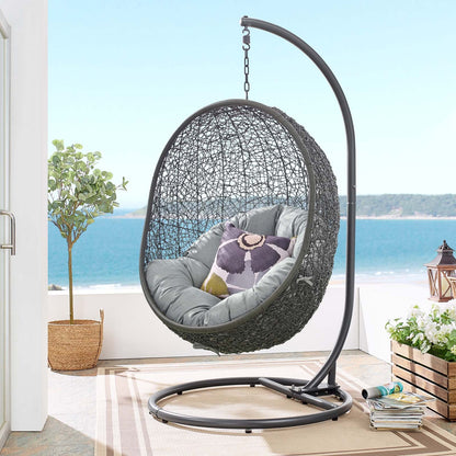Hide Outdoor Patio Swing Chair With Stand by Modway