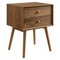 Ember Wood Nightstand With USB Ports by Modway