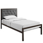 Mia Fabric Twin Bed by Modway