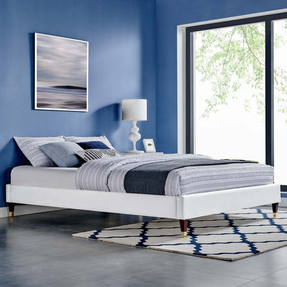 Harlow Performance Velvet Queen Platform Bed Frame by Modway