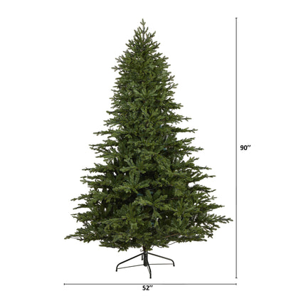 7.5' Wyoming Spruce Artificial Christmas Tree w/ 650 Clear LED Lights