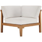 Bayport Outdoor Patio Teak Wood Corner Chair by Modway