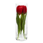 Tulips Artificial Arrangement in Glass Vase