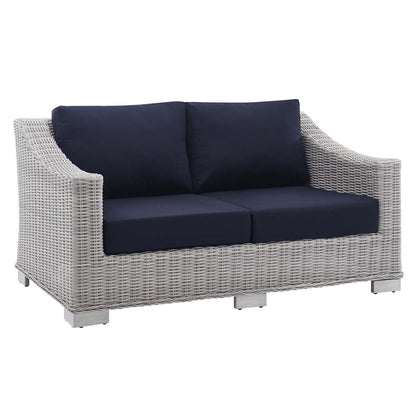 Conway Sunbrella¨ Outdoor Patio Wicker Rattan Loveseat by Modway