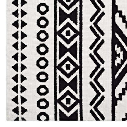 Haku Geometric Moroccan Tribal 5x8 Area Rug by Modway