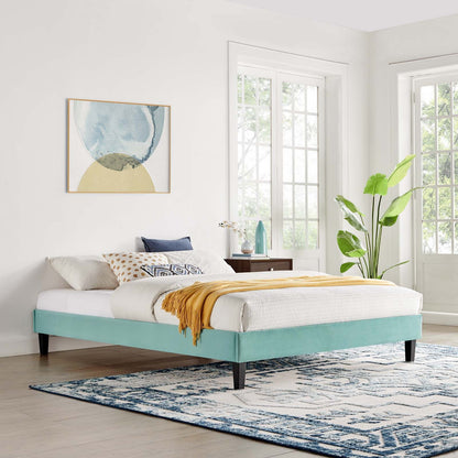 Reign Performance Velvet Full Platform Bed Frame by Modway
