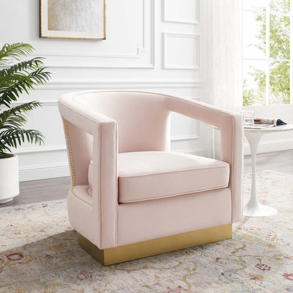 Frolick Performance Velvet Armchair by Modway