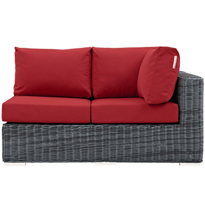 Summon Outdoor Patio Sunbrella¨ Right Arm Loveseat by Modway