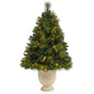 4.5' North Carolina Mixed Pine Artificial Christmas Tree w/ 130 Warm White LED