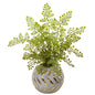 17"  Maiden Hair Artificial Plant in Decorative Vase