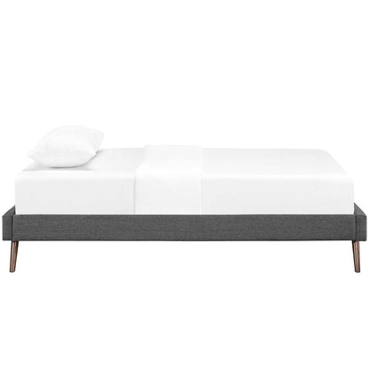 Loryn Fabric Twin Bed Frame with Round Splayed Legs by Modway