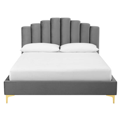 Olivia Performance Velvet Queen Platform Bed by Modway