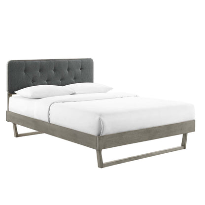 Bridgette Wood King Platform Bed With Angular Frame by Modway