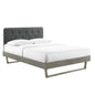 Bridgette Wood King Platform Bed With Angular Frame by Modway
