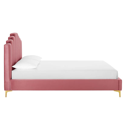 Olivia Performance Velvet Queen Platform Bed by Modway