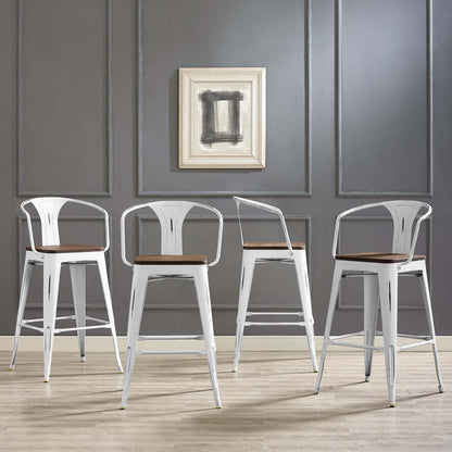 Promenade Bar Stool Set of 4 by Modway