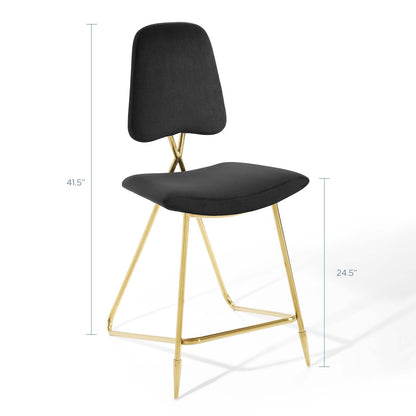 Ponder Performance Velvet Counter Stool by Modway