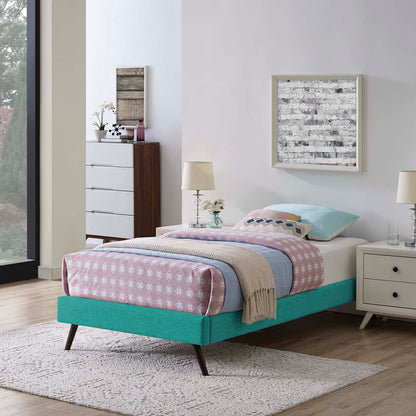 Loryn Fabric Twin Bed Frame with Round Splayed Legs by Modway