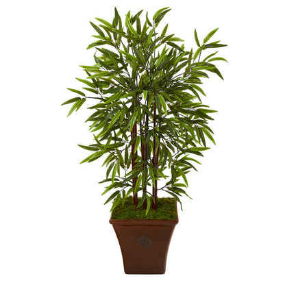 45" Bamboo Artificial Tree in Brown Planter