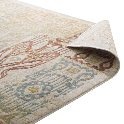 Solimar Distressed Southwestern Aztec 8x10 Area Rug by Modway