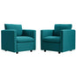 Activate Upholstered Fabric Armchair Set of 2 by Modway