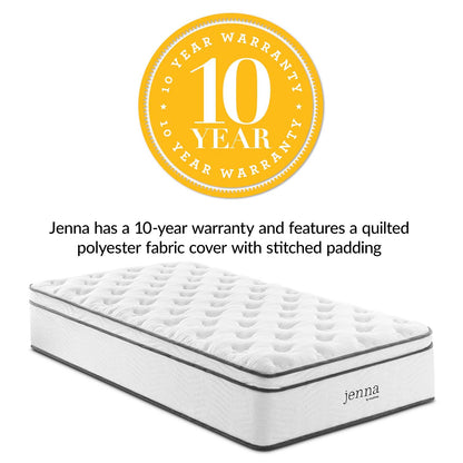 Jenna 14" Innerspring and Foam Twin Mattress by Modway
