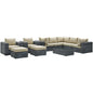 Summon 10 Piece Outdoor Patio Sunbrella¨ Sectional Set by Modway