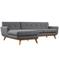 Engage Left-Facing Upholstered Fabric Sectional Sofa by Modway