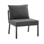 Riverside Outdoor Patio Aluminum Armless Chair by Modway