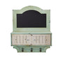 21.5"  Vintage Chalkboard Wall Organizer With Doors and Hooks