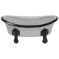 Black Rimmed Iron Bathtub Soap Dish  (Pack of 4)