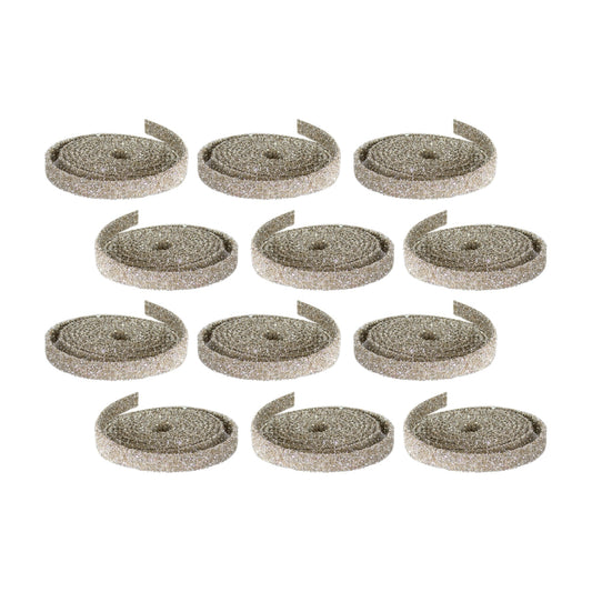 Champagne Glitter Rope Ribbon (Set of 12 Rolls)