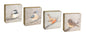 Rustic Wood Bird Plaque (Set of 4)