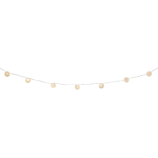 LED Crackle Glass Ball Light String 11'L