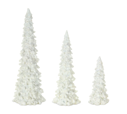 Off-White Tabletop Holiday Tree (Set of 3)
