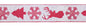 Red and White Deer and Tree Wired Ribbon (Set of 2)
