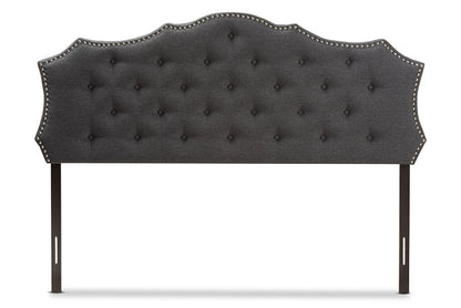 Baxton Studio Aurora Modern and Contemporary Dark Grey Fabric Queen Size Headboard